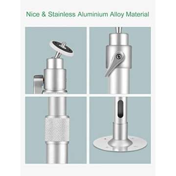 2-Be-Best Upgraded Projector Mount,14-24in / 37-62cm Universal Projector Ceiling Mount Extendable Projector Wall Mount Adjustable Angle 360° Rotation Drop Ceiling Projector Mount Silver