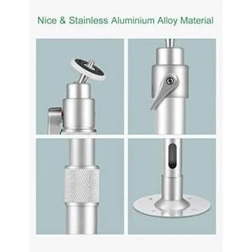 2-Be-Best Upgraded Projector Mount,14-24in / 37-62cm Universal Projector Ceiling Mount Extendable Projector Wall Mount Adjustable Angle 360° Rotation Drop Ceiling Projector Mount Silver