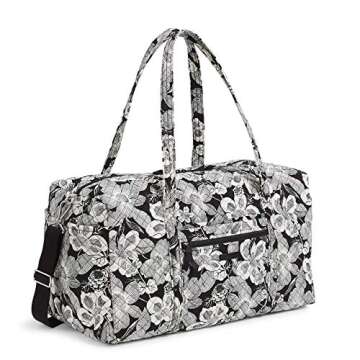 Vera Bradley Women's Cotton Large Travel Duffel Bag - Bedford Blooms, Eco-Friendly, Stylish