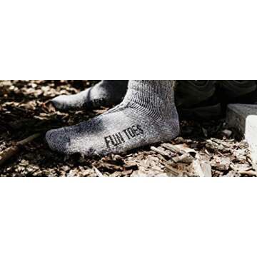 FUN TOES Merino Wool Hiking Ankle Socks for Comfort