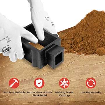 2-Part Cast Iron Flask Mold Frame for Sand Casting Jewelry Metal Casting Making Tool