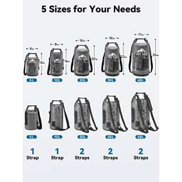 HEETA Dry Bag Waterproof for Women Men, Roll Top Lightweight Dry Storage Bag Backpack with Phone Cas...