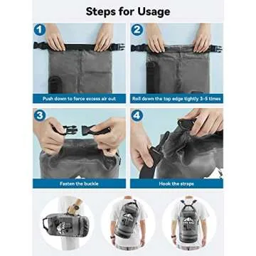 HEETA Dry Bag Waterproof with Phone Case for Travel