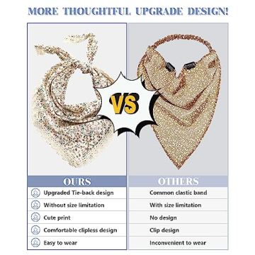 AWAYTR Boho Floral Hair Bandanas Soft Comfortable Head Scarves