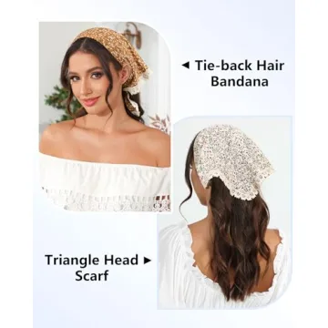 AWAYTR Boho Floral Hair Bandanas Soft Comfortable Head Scarves