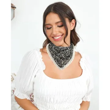 AWAYTR Boho Floral Hair Bandanas Soft Comfortable Head Scarves