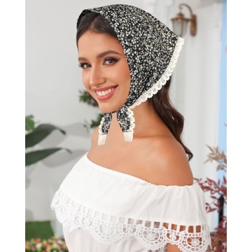 AWAYTR Boho Floral Hair Bandanas Soft Comfortable Head Scarves