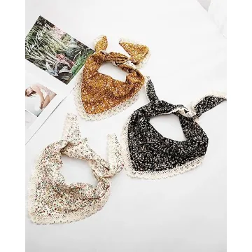 AWAYTR Boho Floral Hair Bandanas Soft Comfortable Head Scarves