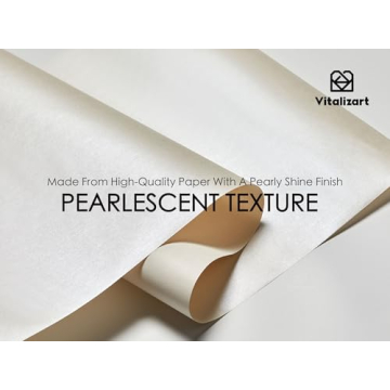 Vitalizart White Pearly-Lustre Gift Wrapping Set with Ribbons