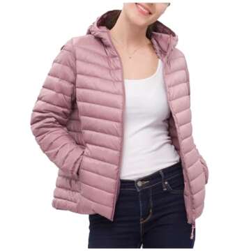 Rokka&Rolla Packable Lightweight Down Jacket for Women