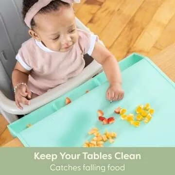 UpwardBaby Silicone Placemats for Baby & Toddler Feeding - Non-Slip Silicone Surface for Restaurants - Baby Must Haves - Toddler Travel Essential