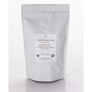 Purelife Enema Coffee - Organic, Mold Free, Air Roasted - Gerson Approved - 1 Lb