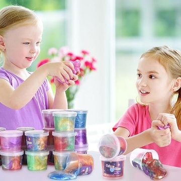 Kids Galaxy Slime Kit - 30 Pack Colorful Stress Relief