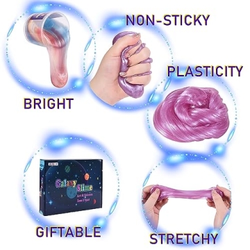 Kids Galaxy Slime Kit - 30 Pack Colorful Stress Relief