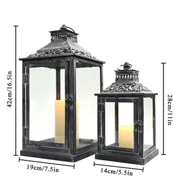 JHY DESIGN Vintage Metal Decorative Lantern Set for Events
