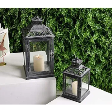 JHY DESIGN Vintage Metal Decorative Lantern Set for Events