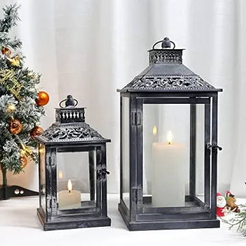 JHY DESIGN Vintage Metal Decorative Lantern Set for Events