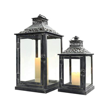 JHY DESIGN Vintage Metal Decorative Lantern Set for Events