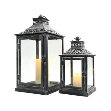 JHY DESIGN Vintage Metal Decorative Lantern Set for Events