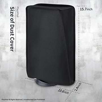 PlayVital PS5 Black Nylon Dust Cover for Ultimate Protection