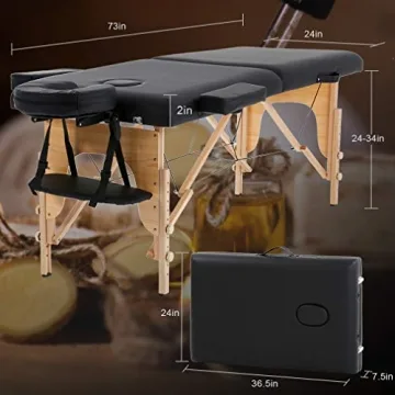 Portable Adjustable Massage Table for Professionals & Home Use