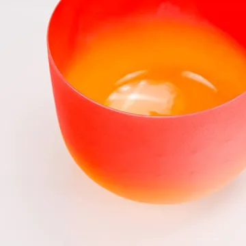 TOPFUND Red Orange C Note Singing Bowl for Meditation