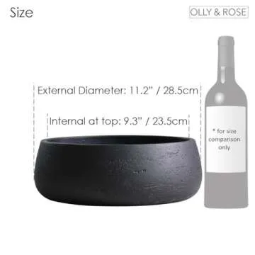 Elegant Olly & Rose Large Ceramic Planter Bowl for All