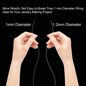 Paxcoo Elastic Stretch String Cord for Jewelry Making
