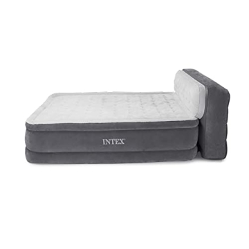 Intex Ultra Plush Inflatable Queen Air Mattress with Headboard