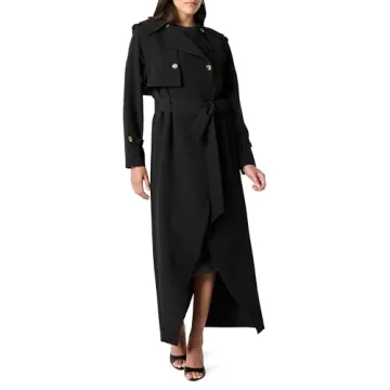 The Drop Women’s Stretch Limo Convertible Maxi Trench Coat, XXL, Plus Size