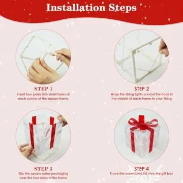 Light Up Christmas Gift Boxes Set - Indoor Outdoor Decor