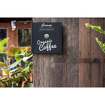 Browny Indonesian Sumatra Organic Roasted Coffee Whole Beans - Premium Artisan Dark Roast in 16oz (1 Pound)