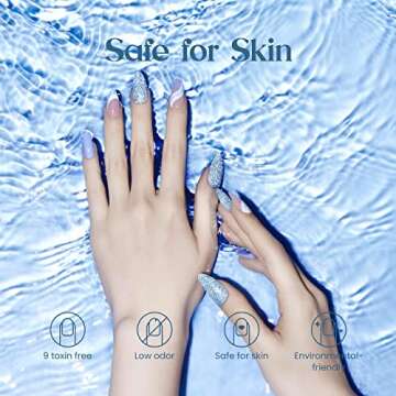 Beetles Deep Ocean Blue Glitter Gel Nail Polish 15ml