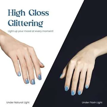 Beetles Deep Ocean Blue Glitter Gel Nail Polish 15ml