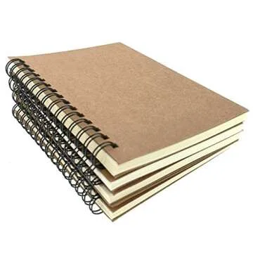 ALIMITOPIA Spiral Notebook Joural,Wirebound Sketch Book NotePad Diary Memo Planner,A6 Size & 60 sheets (Ruled Pages)