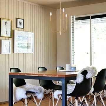 Elegant 3-Light Farmhouse Chandelier in Gold Finish