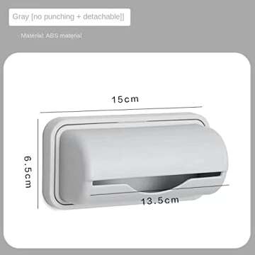 gofidin 2pcs Trash Bag Dispenser Roll Holder, Wall Mounted Storage Boxes Bathroom Supplies Plastic B...