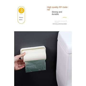 gofidin 2pcs Trash Bag Dispenser Roll Holder, Wall Mounted Storage Boxes Bathroom Supplies Plastic Bags Container Home Storage Organization
