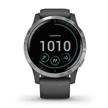 Garmin 010-02174-01 vivoactive 4, GPS Smartwatch, Features Music, Body Energy Monitoring, Animated W...