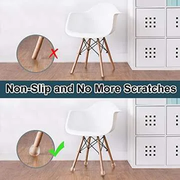 32 Pcs Chair Leg Covers, Chair Leg Protectors, Chair Leg Caps, Chair Floor Protectors for Hardwood to Prevent Floor Scratches and Reduce Noise, Fit 1"-1.14"