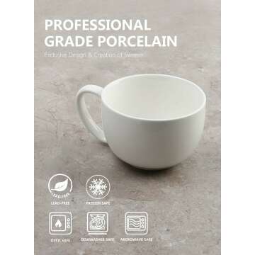 Sweese 22oz Large Coffee Mugs Set of 4