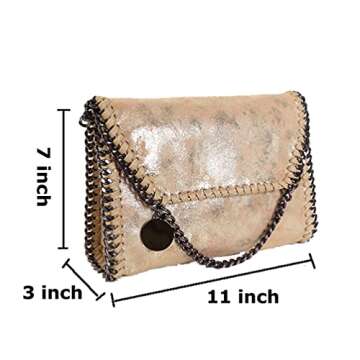 Beatfull Designer Chain Shoulder Purse for Women Soft Leather Quilted Clucth Fashion Message Crossbo...