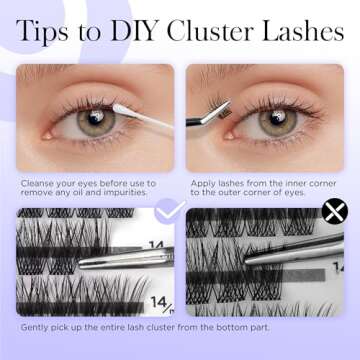 BEYELIAN Lash Clusters, 168 Pcs Individual Cluster Lashes, 10-16mm C Curl DIY Eyelash Extension Super Thin Band Resuable Soft Glue Bonded Lash Extensions (Style3 0.07 Mix Black Band)