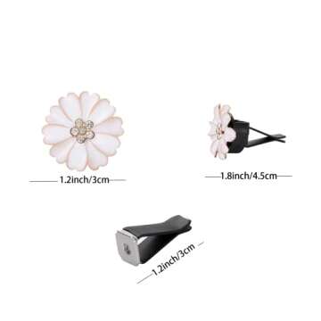6 Pcs Cute daisy Car Interior Accessories for Car Air Freshener Clips Outlet Freshener Perfume Car A...