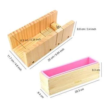 ESA Supplies Soap Cutters for Soap Making Loaf Slicer, Soap Molds for Soap Making Large Size, Soap Making Kit for Adults with Straight and Wavy Cutter