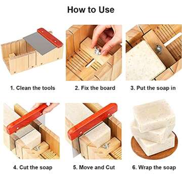 ESA Supplies Soap Cutters for Soap Making Loaf Slicer, Soap Molds for Soap Making Large Size, Soap Making Kit for Adults with Straight and Wavy Cutter