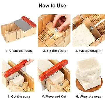 ESA Supplies Soap Cutters for Soap Making Loaf Slicer, Soap Molds for Soap Making Large Size, Soap Making Kit for Adults with Straight and Wavy Cutter