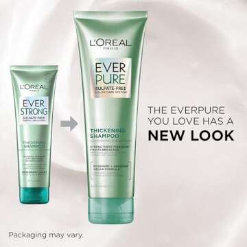 L’Oréal Paris Thickening Sulfate Free Conditioner, Thickens + Strengthens Thin, Fragile Hair, Hair Care with Rosemary Leaf, EverPure, 8.5 Fl Oz (Packaging May Vary)