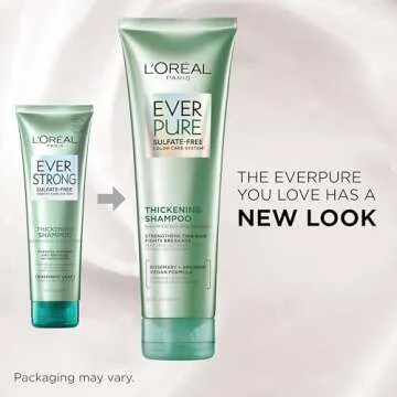 L’Oréal Paris Thickening Sulfate Free Conditioner, Thickens + Strengthens Thin, Fragile Hair, Hair Care with Rosemary Leaf, EverPure, 8.5 Fl Oz (Packaging May Vary)