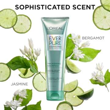 L’Oréal Paris Thickening Sulfate Free Conditioner, Thickens + Strengthens Thin, Fragile Hair, Hair Care with Rosemary Leaf, EverPure, 8.5 Fl Oz (Packaging May Vary)